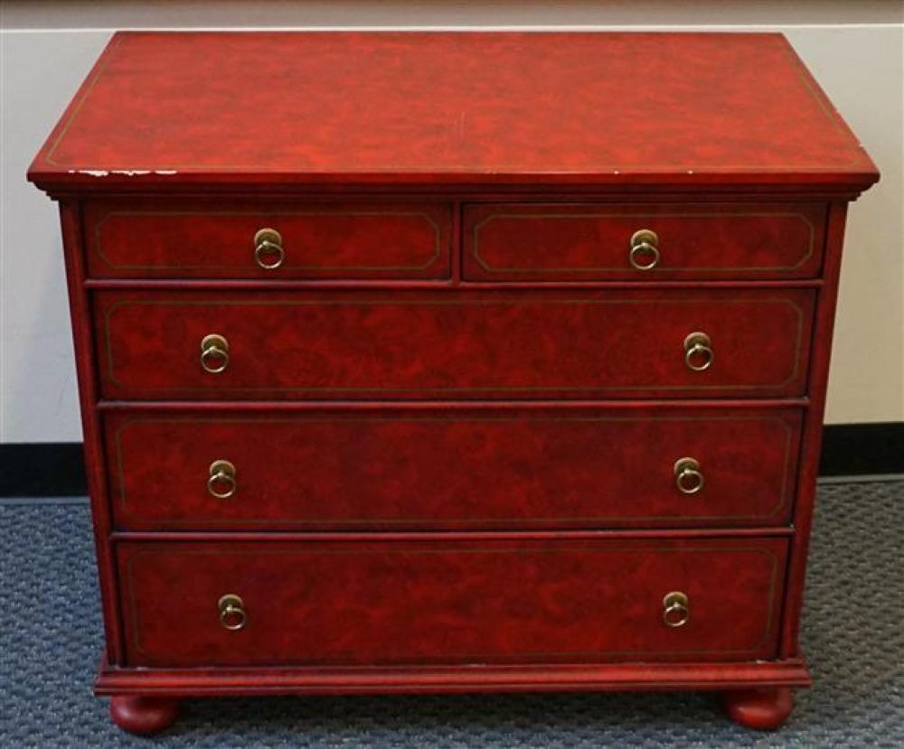 PARCEL GILT DECORATED RED