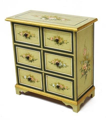 PARCEL GILT & FLORAL PAINTED SIDE
