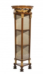 PARCEL GILT FRUITWOOD VITRINE