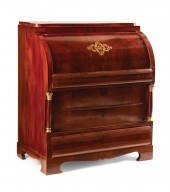 PARCEL GILT MAHOGANY CYLINDER