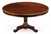 PARCEL GILT MAHOGANY TILT-TOP