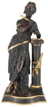PARCEL GILT METAL SCULPTURE AL