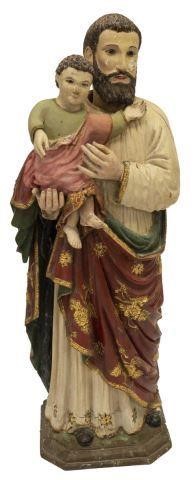 PARCEL GILT RELIGIOUS STATUE,