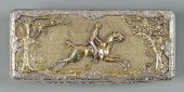 PARCEL GILT SNUFF BOX, FOX HUN