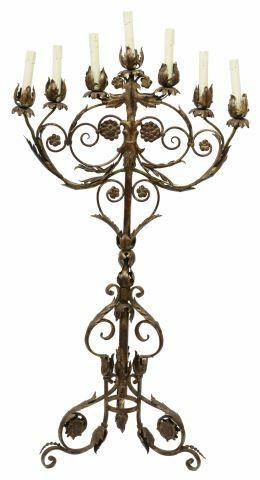 PARCEL GILT WROUGHT IRON FLOOR