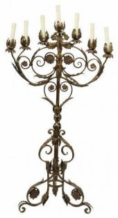 PARCEL GILT WROUGHT IRON FLOOR