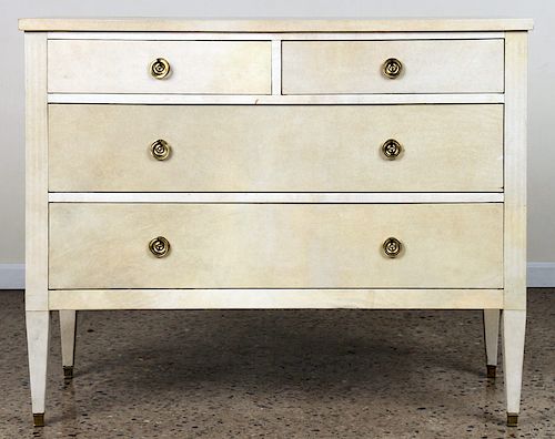 PARCHMENT COVERED DRESSER MANNER
