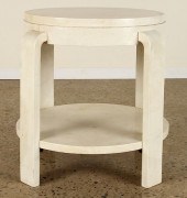 PARCHMENT END TABLE MANNER OF