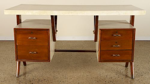 PARCHMENT WOOD WRITING DESK
