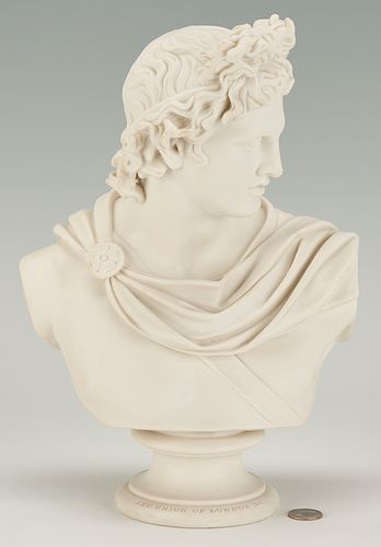 PARIAN BISQUE BUST OF APOLLO