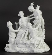 Parian Bisque Figural Group of