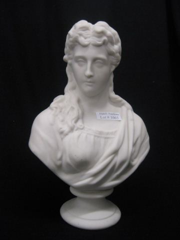 Parian Bust of a Lady pedestal base