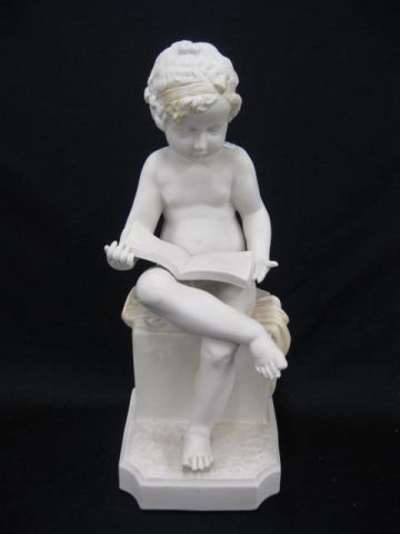 Parian Figurine of a Seated Boy