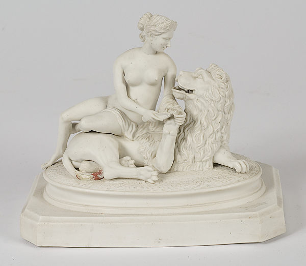 Parian Figurine of Una and the Lion