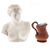 PARIAN WARE VENUS BUST & REDWA