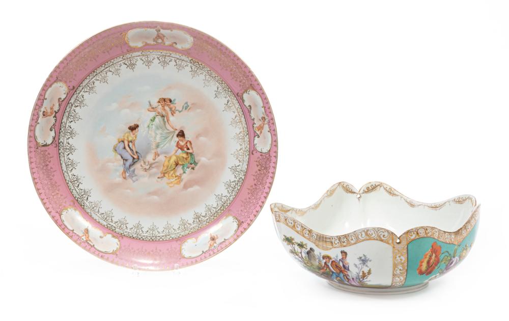 PARIS POLYCHROME AND GILT PORCELAIN