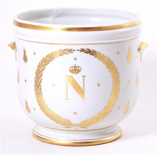 Paris porcelain cachepot late