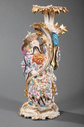 PARIS PORCELAIN FIGURAL CANDEL