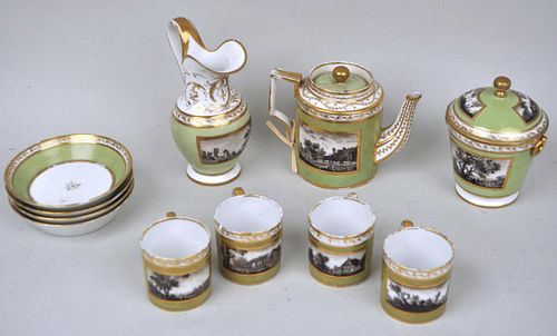 PARIS PORCELAIN GRISAILLE TEA