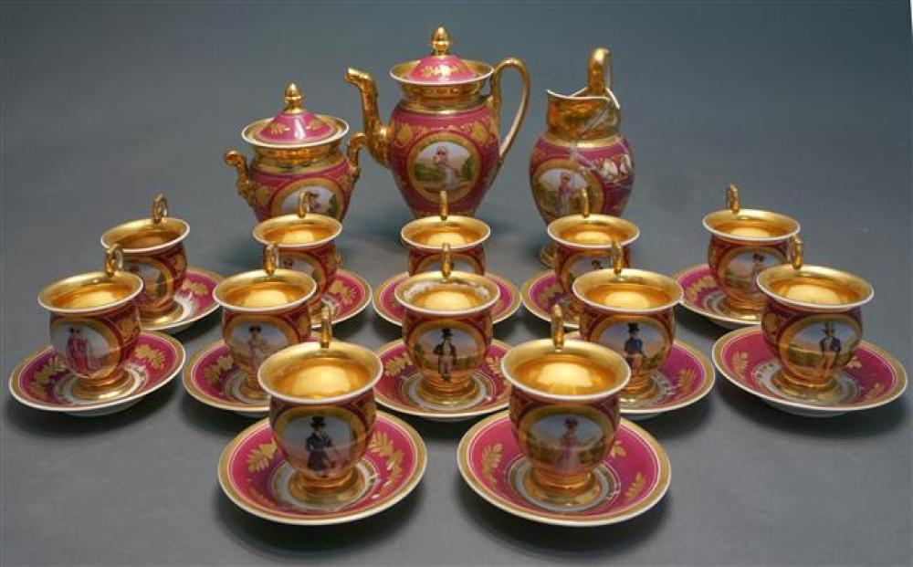 PARIS PORCELAIN POLYCHROME AND GILT