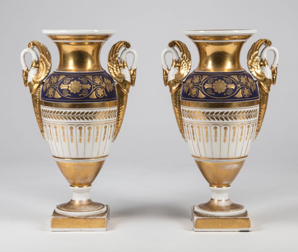 PARIS PORCELAIN VASESPair of