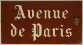 PARIS STREET ENAMEL METAL SIGN