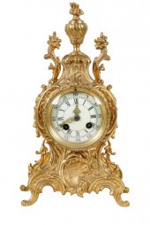 PARISIAN GILT MANTEL CLOCKin t
