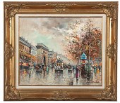 Parisian Street Scene by Antoi
