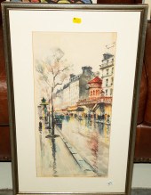 PARISIAN STREETSCAPE, WATERCOL