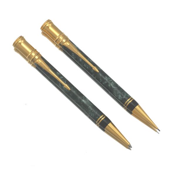 PARKER GREEN MARBLED ROLLER BALL