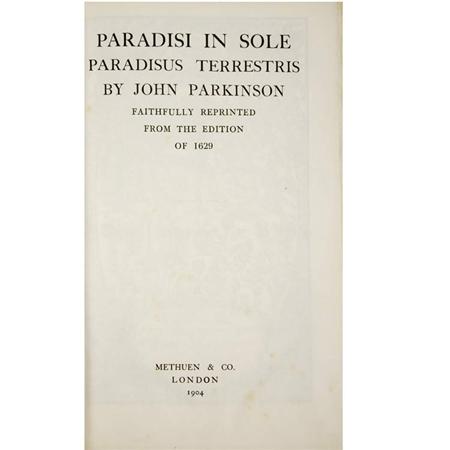PARKINSON, JOHN Paradisi in sole