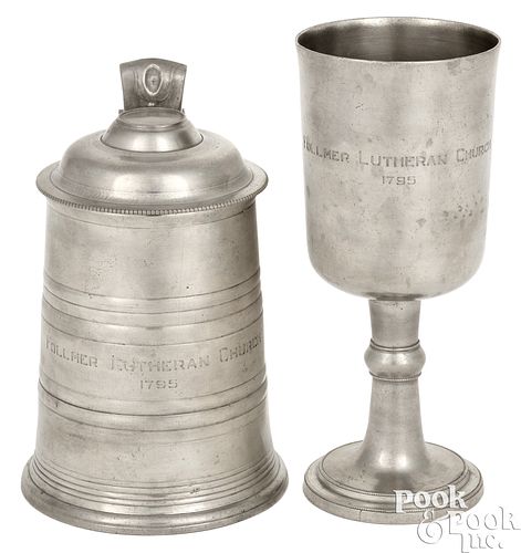PARKS BOYD PEWTER QUART TANKARD AND