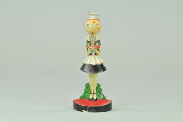 PARLOUR MAID DOORSTOP Hubley marked