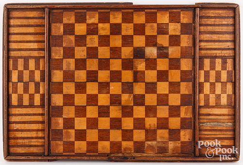 PARQUETRY GAMEBOARD, LATE 19TH