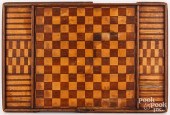 PARQUETRY GAMEBOARD, LATE 19TH
