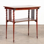 PARQUETRY INLAID MAHOGANY TWIS