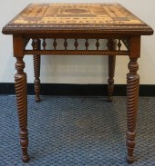 PARQUETRY MIXED WOOD AND TURNE