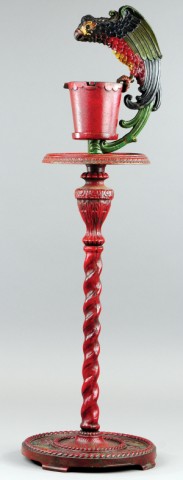 PARROT ASHTRAY STAND Cast iron a