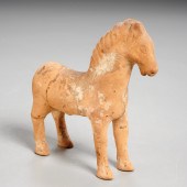 PARTHIAN TERRACOTTA HORSE, EX-