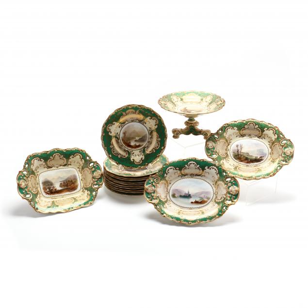 PARTIAL ANTIQUE ENGLISH PORCELAIN