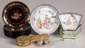 PARTIAL CANTON ENAMEL SERVING