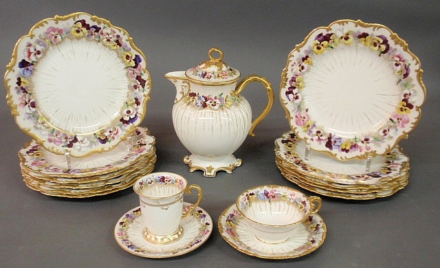 Partial Cauldon Ware china