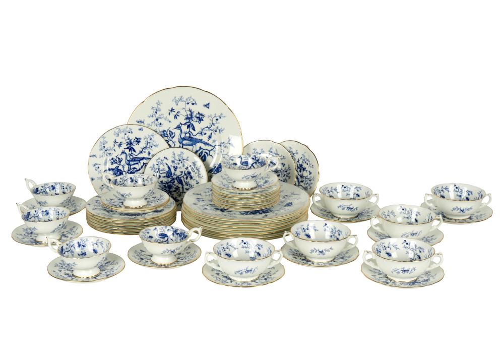 PARTIAL COALPORT "CAIRO BLUE ON
