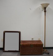 PARTIAL GILT AND STAINED WOOD