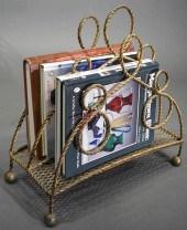 PARTIAL GILT DECORATED METAL M