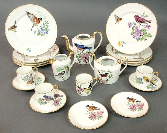 Partial Limoges dessert service