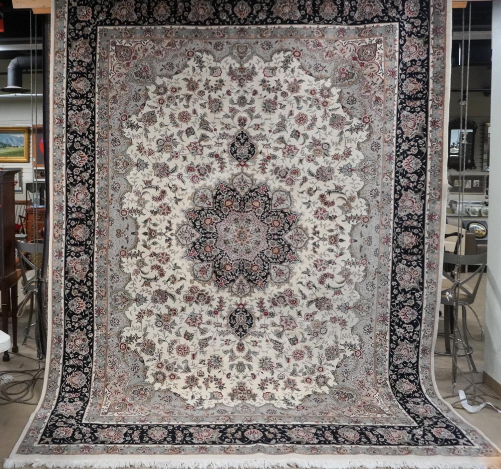PARTIAL SILK CHINESE TABRIZ RUG