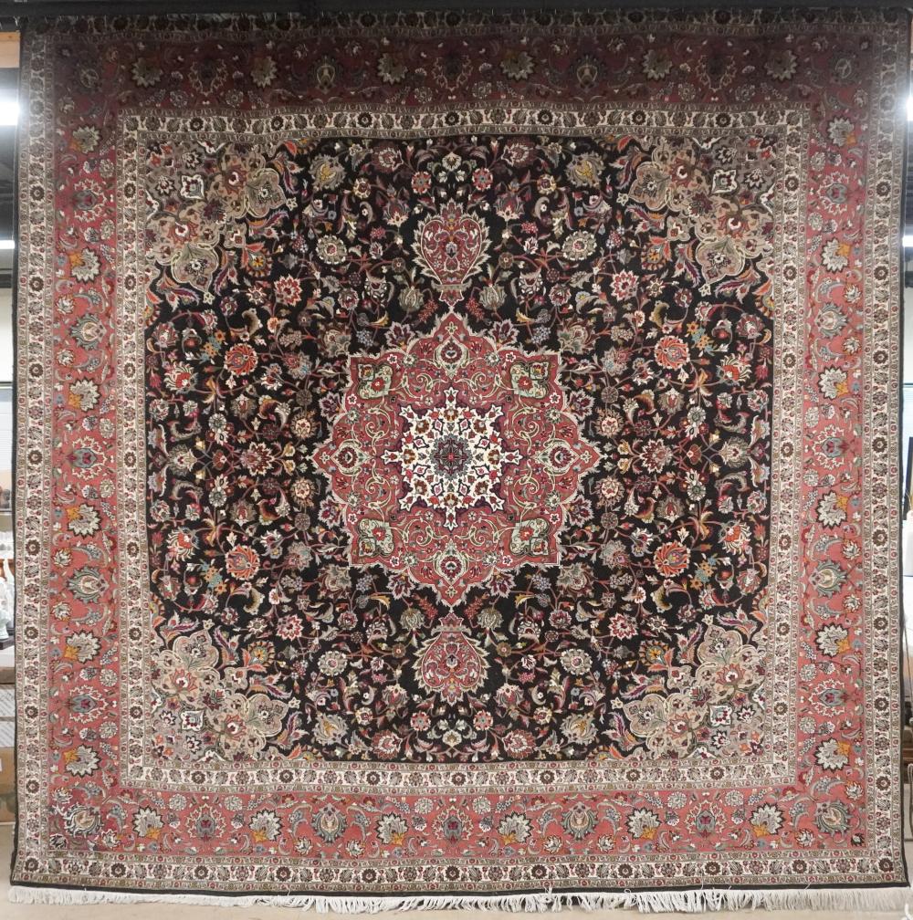 PARTIAL SILK TABRIZ RUG,
