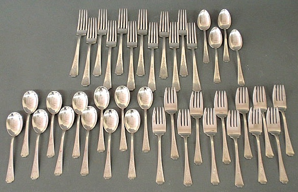Partial sterling silver flatware