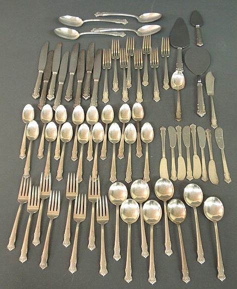 Partial sterling silver flatware